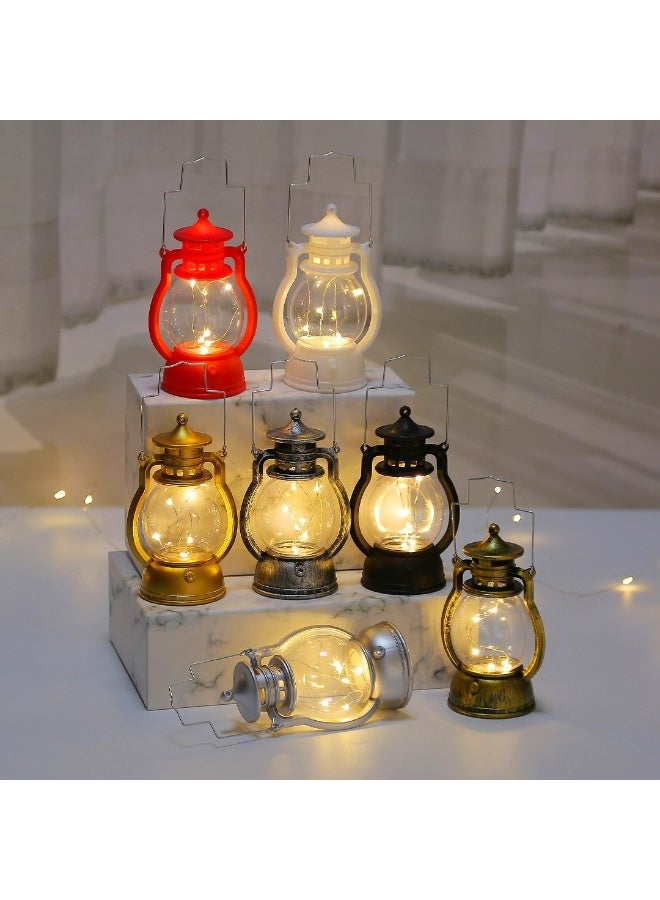 فوانيس رمضان، أضواء زينة رمضان، فوانيس LED بتصميم فارغ عتيق لتزيين طاولة عيد رمضان - Image 2
